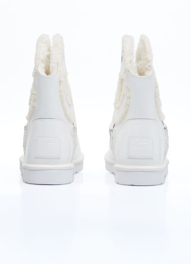 UGG x Telfar 徽标迷你皱面靴  白色 ugt0354019