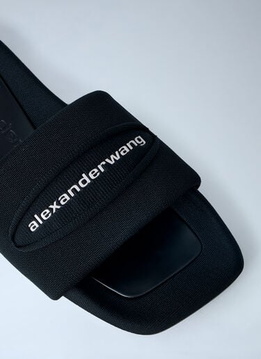 Alexander Wang Mesh Slide Sandals Black awg0263048