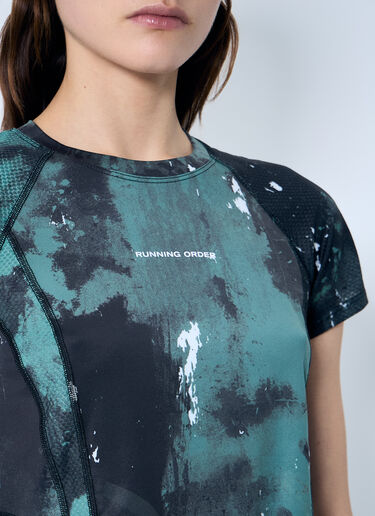 RUNNING ORDER Printed Casey Top Green run0359003