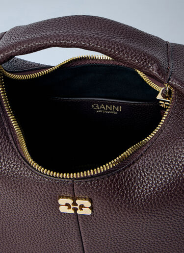 GANNI Hobo Mini Handbag Brown gan0265061
