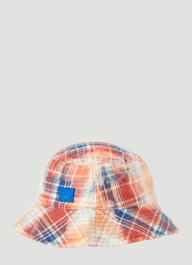 Acne Studios Flannel Bucket Hat Red acn0145010