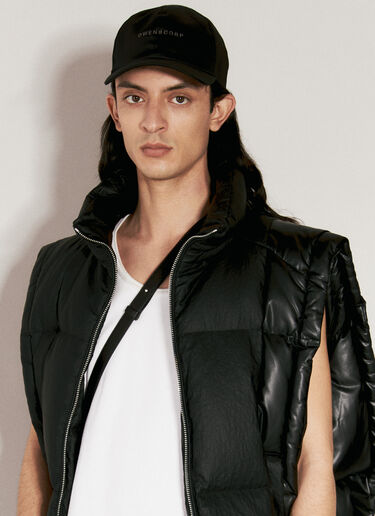 Rick Owens 자수 베이스볼 캡 블랙 ric0156017
