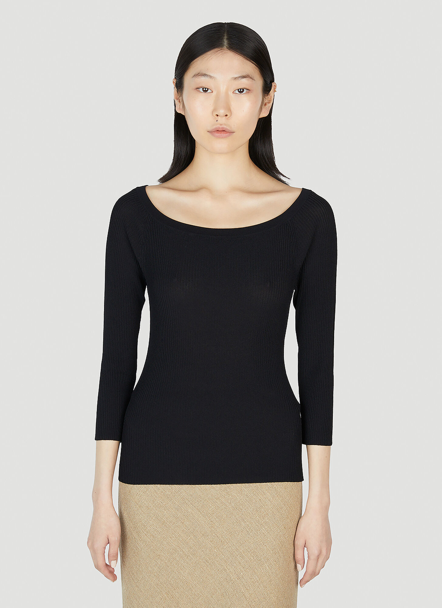 Max Mara Saturno Top In Black