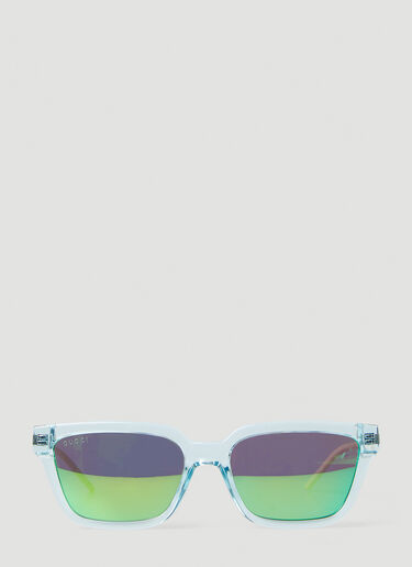 Gucci 半透明方形太阳镜 浅蓝 guc0145156