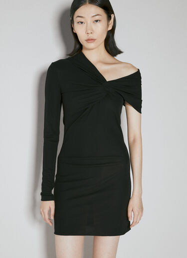 Saint Laurent Knot Mini Dress Black sla0253043