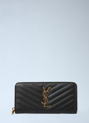 Saint Laurent Cassandre Matelassé Wallet Black sla0245078