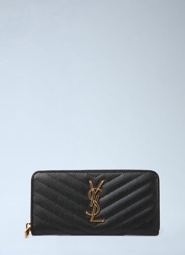 Saint Laurent Cassandre Matelassé Wallet Black sla0245078