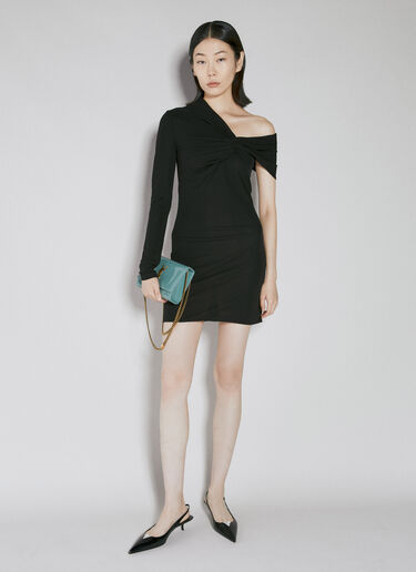 Knot Mini Dress Saint Laurent Knot Mini Dress Black sla0253043