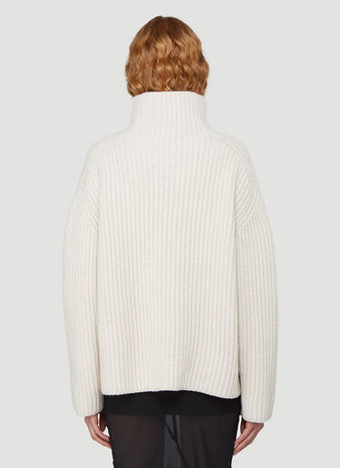 Acne Studios Turtleneck Wool-Knit Sweater Beige acn0242021