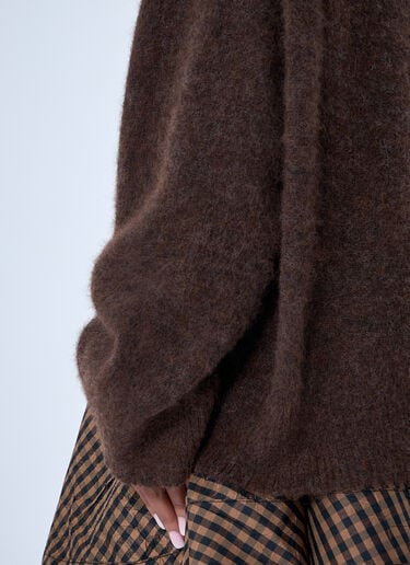 GANNI Brushed Knit Sweater Brown gan0263001