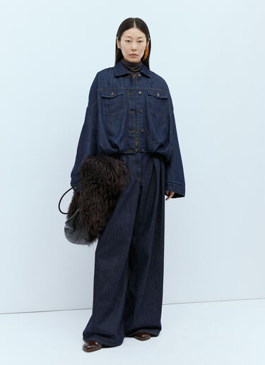 Balloon Denim Jacket Dries Van Noten Balloon Denim Jacket Blue dvn0254008
