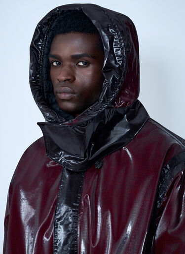 Hooded Uneven Ripstop Prismatic Parka Jacket Stone Island Hooded Uneven Ripstop Prismatic Parka Jacket Burgundy sto0162013