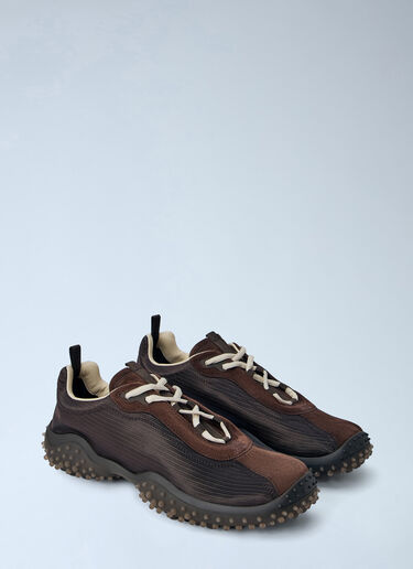 LN-CC® - Miu Miu: Bubble Technical Fabric And Suede Sneakers - Brown Miu Miu Bubble Technical Fabric And Suede Sneakers Brown miu0266057