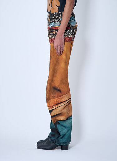 Acne Studios 2023 印花牛仔裤  橙色 acn0160010