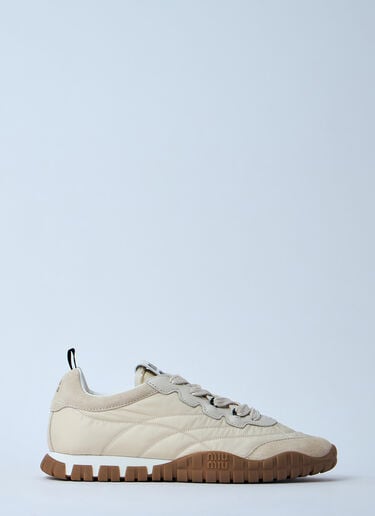 Logo Patch Sneakers Miu Miu Logo Patch Sneakers White miu0260016