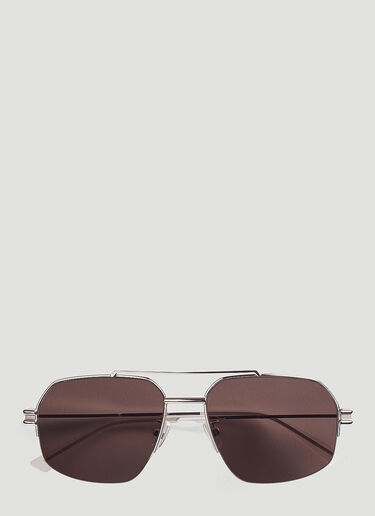 BV1127S Aviator Sunglasses Bottega Veneta BV1127S Aviator Sunglasses Silver bov0246084