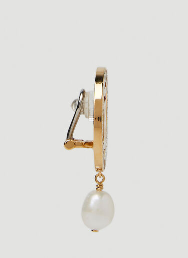 Burberry Pearl Monogram Earrings Gold bur0251120