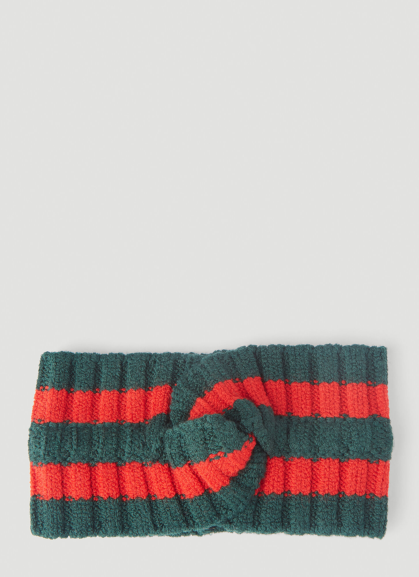 Shop Gucci Wool Web Headband In Red