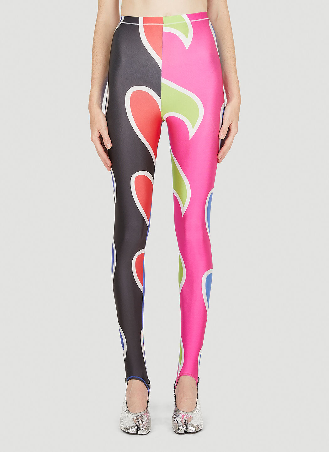 Chopova Lowena Graphic Printed Leggings in Black LN CC