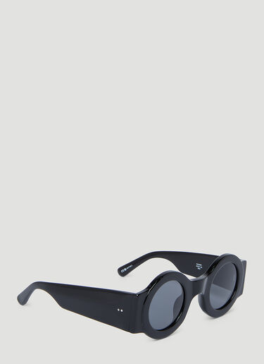 Dries Van Noten 라운드 선글라스 블랙 vns0353003
