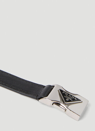 Prada Logo Plaque Bracelet Black pra0152095