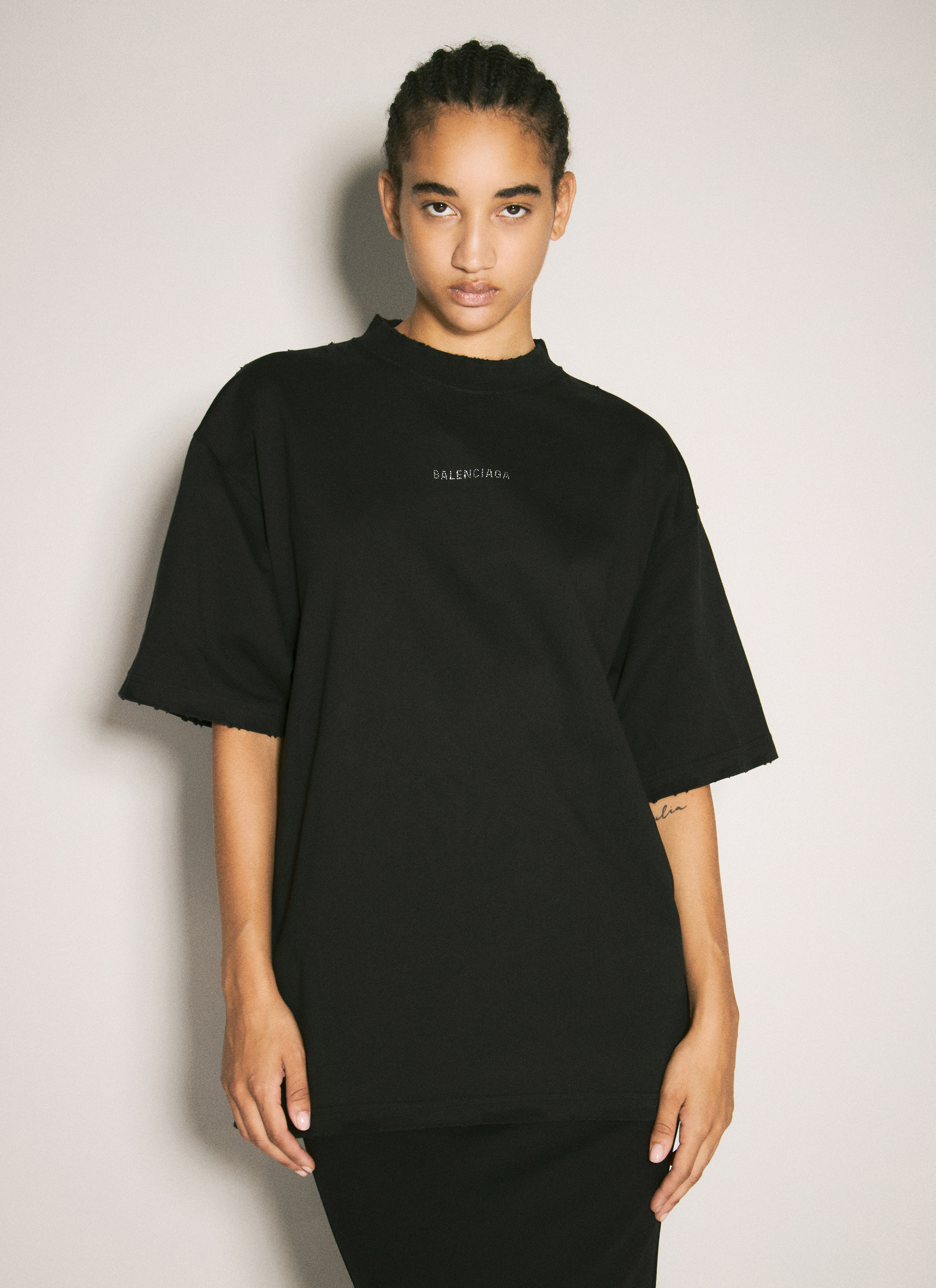 Balenciaga Women s Back T Shirt in Black LN CC