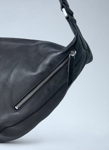 Lemaire Quiver Clip Leather Shoulder Bag Dark Brown lem0264035