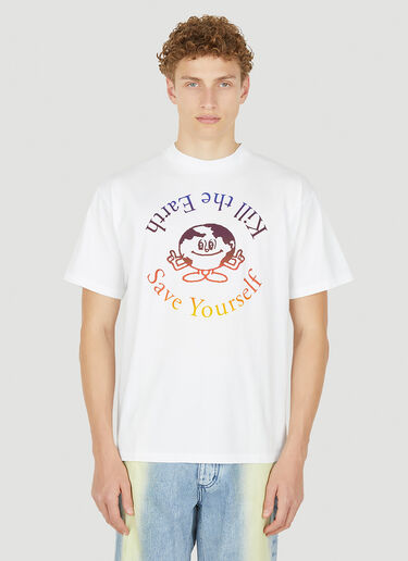Aries Kill The Earth T-Shirt White ari0150017