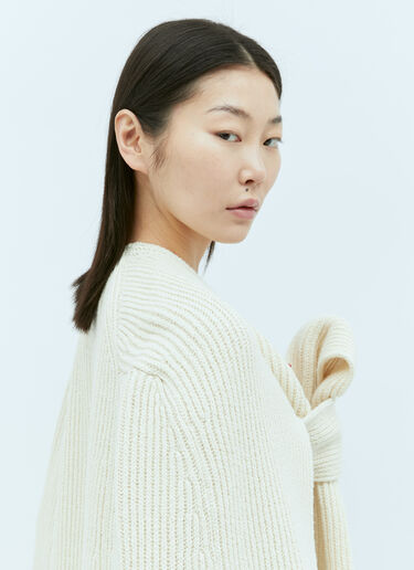 Jil Sander Knitted Cape Cream jil0256009