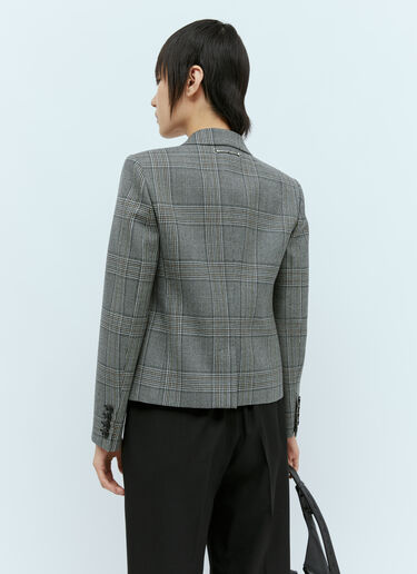 Gucci Prince Of Wales Wool Blazer Grey guc0255008