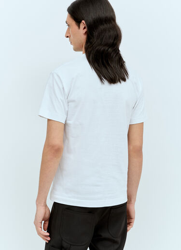 Comme Des Garçons PLAY 로고 패치 티셔츠 화이트 cpl0356004