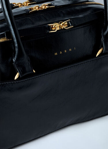 Marni Bauletto Small Leather Handbag Black mni0265023