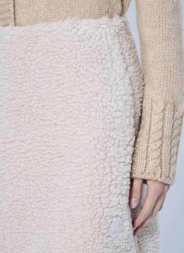 LN-CC® - Moncler: Teddy Mini Skirt - Cream Moncler Teddy Mini Skirt Cream mon0266020