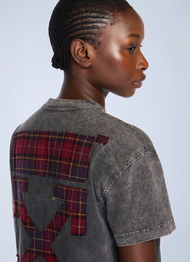 Off-White Check Flan Arrow Logo T-Shirt Black ofw0262068