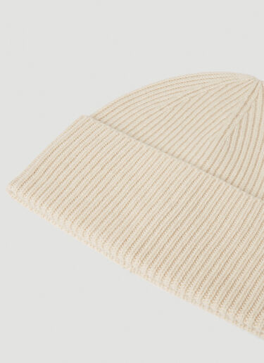 TOTEME Ribbed Beanie Hat Cream tot0251043