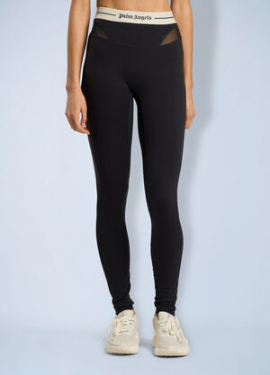 Palm Angels Logo Mix Layer Active Leggings Black pma0266228