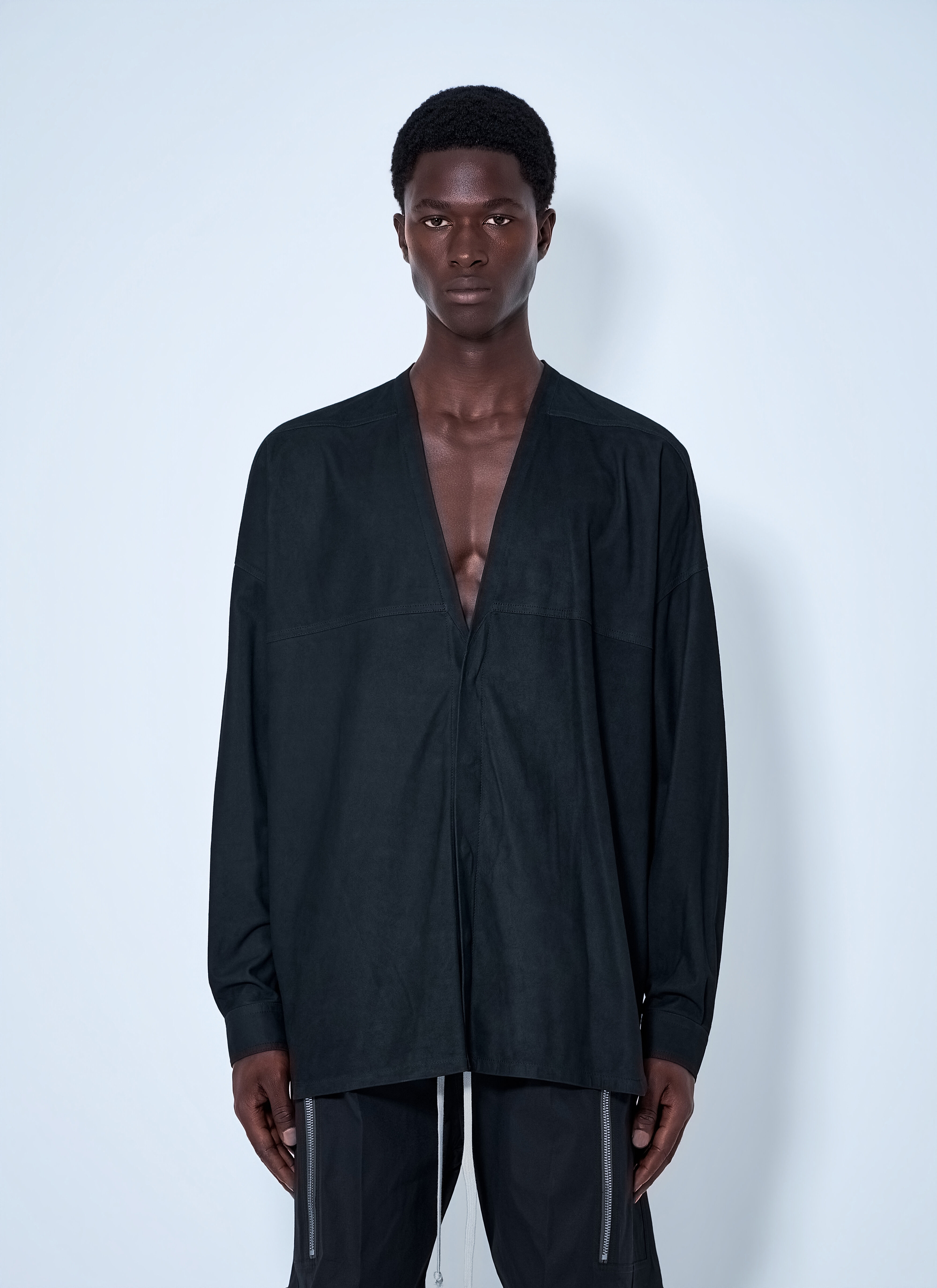 Rick Owens Men's' Lido Larry Shirt in Black | LN-CC®