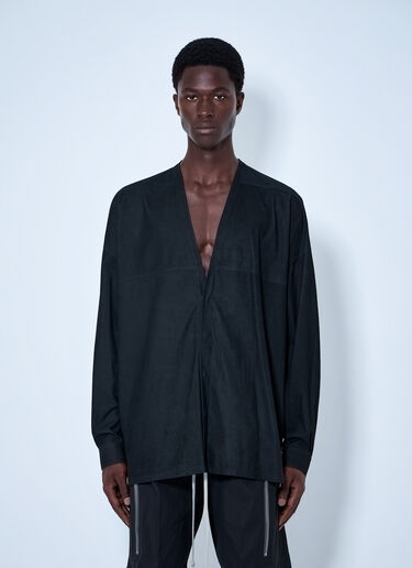 LN-CC® - Rick Owens: Lido Larry Shirt - Black Rick Owens Lido Larry Shirt Black ric0165057