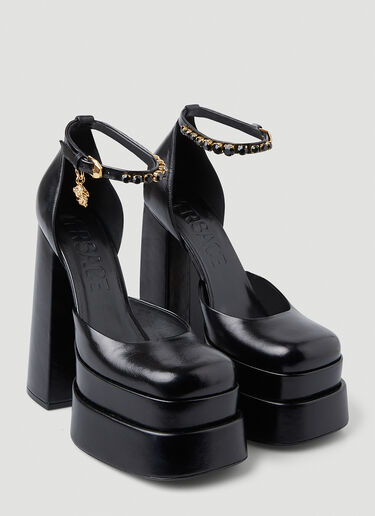 Versace Medusa Aevitas Platform Heels Black vrs0249053