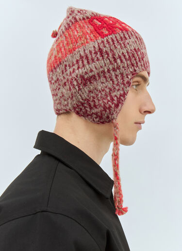 Brain Dead 알파카 니트 이어 플랩 비니 햇 레드 bra0158006