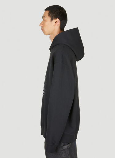 Maison Margiela Graphic Print Hooded Sweatshirt Black mla0150006