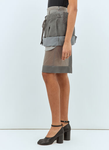 Maison Margiela 层叠中长半身裙 灰色 mla0257007