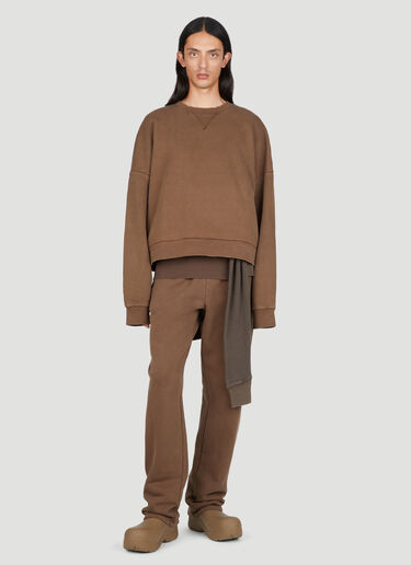 Boxy Crewneck Sweatershirt Entire Studios Boxy Crewneck Sweatershirt Brown ent0353005