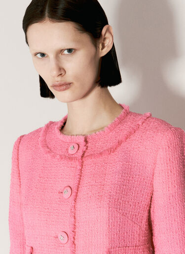 Dolce & Gabbana Crop Raschel Tweed Jacket Pink dol0255017