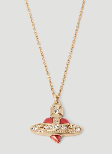 New Diamante Heart Necklace Vivienne Westwood New Diamante Heart Necklace Red vvw0254057