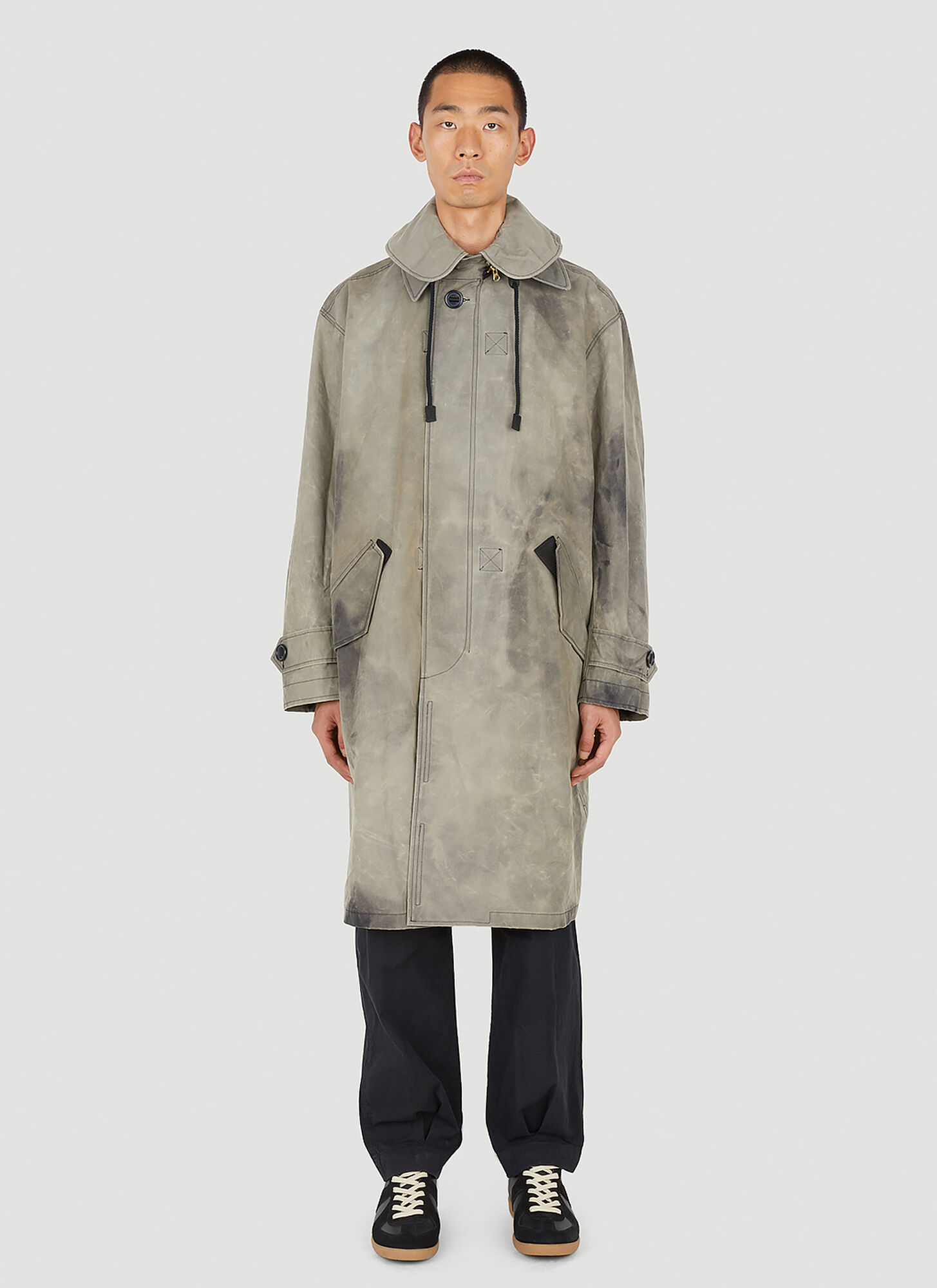 Applied Art Forms Modular Parka Coat Male Grey