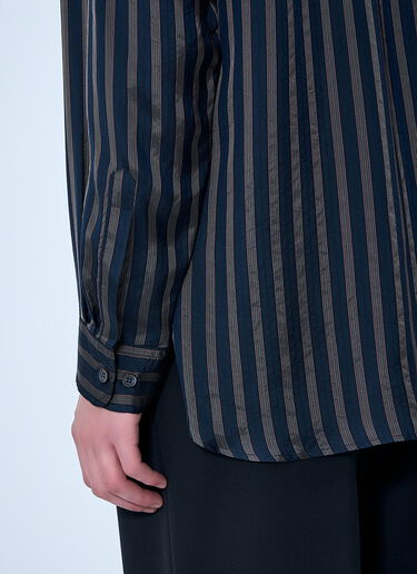 Dries Van Noten Striped Button-Down Shirt Navy dvn0163038
