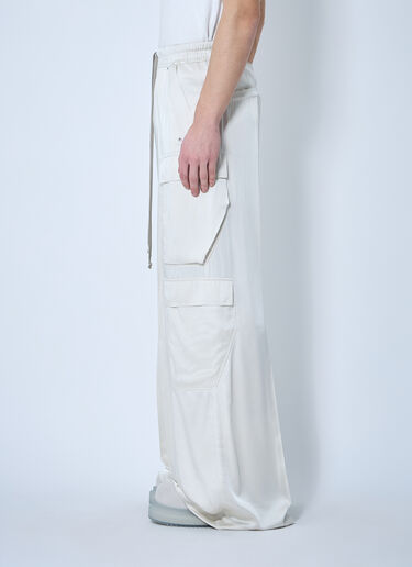 Rick Owens Satin Belas Cargo Pants Beige ric0160005