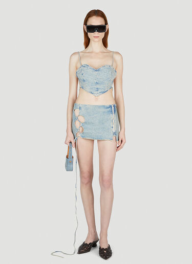 AVAVAV Denim Cut Out Mini Skirt Blue ava0252008
