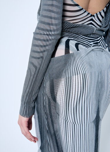 Jean Paul Gaultier Double-Layer Mesh Midi Skirt White jpg0259004